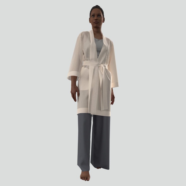 Virtuelle Kleidung und digitale Mode in 360° Ansicht für Metaverse und E-Commerce